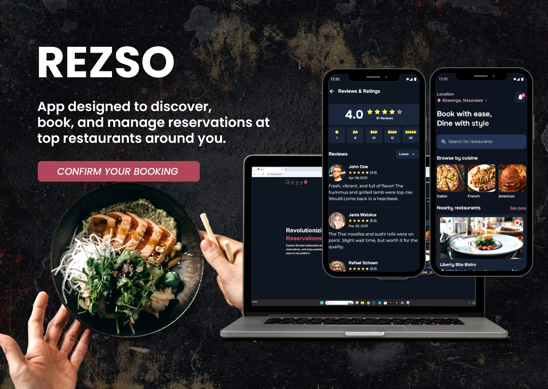 Rezso - Mobile and web application development project by SYDSTACK