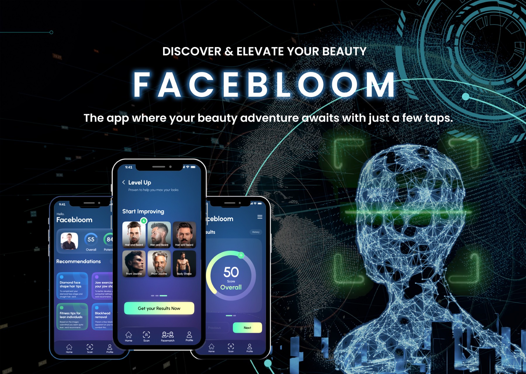 FaceBloom - Mobile and web application development project by SYDSTACK